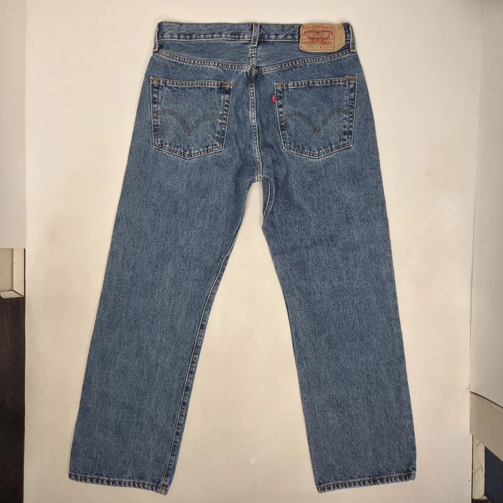 Vintage Y2K Levis 501xx Button Fly Blue Jeans Mens 34x29 True To Size Cowboy